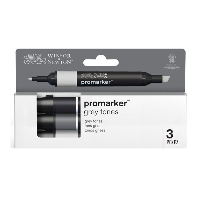 884955097199-WINSOR & NEWTON - ProMarker tons gris - marqueur double pointe - noir gris clair 4 gris clair 1 - encre à base de colo-P_405244932_2-1