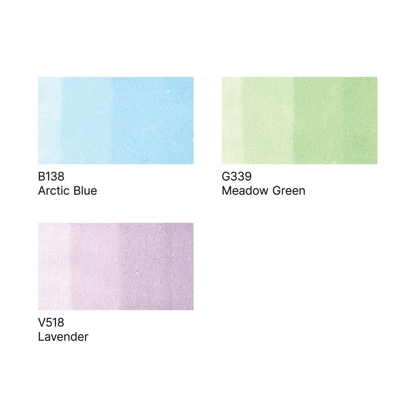 884955097212-WINSOR & NEWTON - ProMarker tons pastel 1 - marqueur double pointe - bleu polaire vert prairie lavande - encre à base de colo-P_405244934_4-2