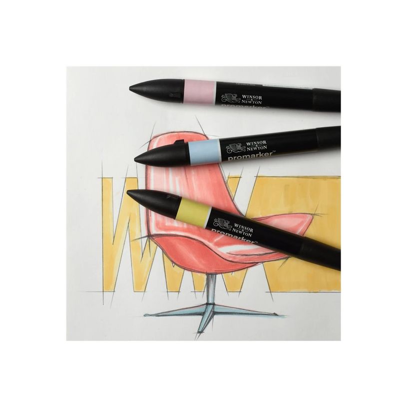 884955097229-WINSOR & NEWTON - ProMarker tons pastel 2 - marqueur double pointe - rose pâle bleu pastel bouton d'or - encre à base de colo-P_405244935_4-1