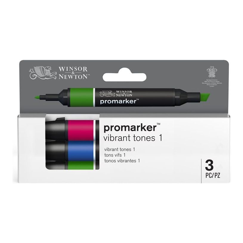 884955097274-WINSOR & NEWTON - ProMarker tons vif 1 - marqueur double pointe - magenta bleu roi vert forêt - encre à base de colo-P_405244940_2-2