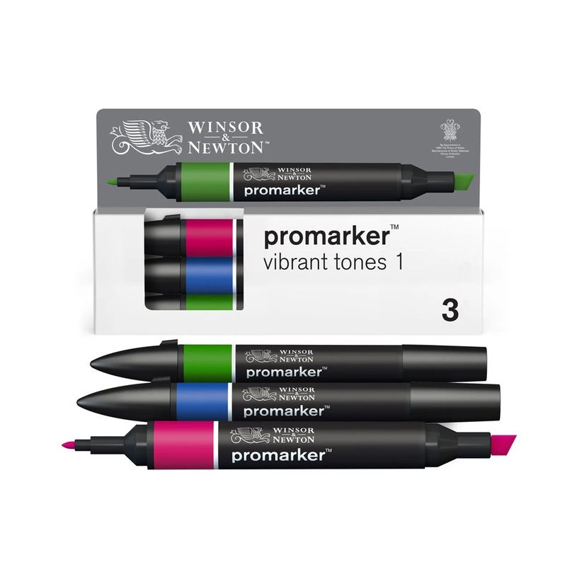 884955097274-WINSOR & NEWTON - ProMarker tons vif 1 - marqueur double pointe - magenta bleu roi vert forêt - encre à base de colo-P_405244940_5-1