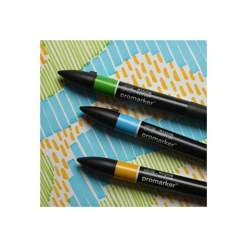 884955097281-WINSOR & NEWTON - ProMarker tons vif 2 - marqueur double pointe - bleu ciel vert vif tournesol - encre à base de colo-P_405244941_5-3