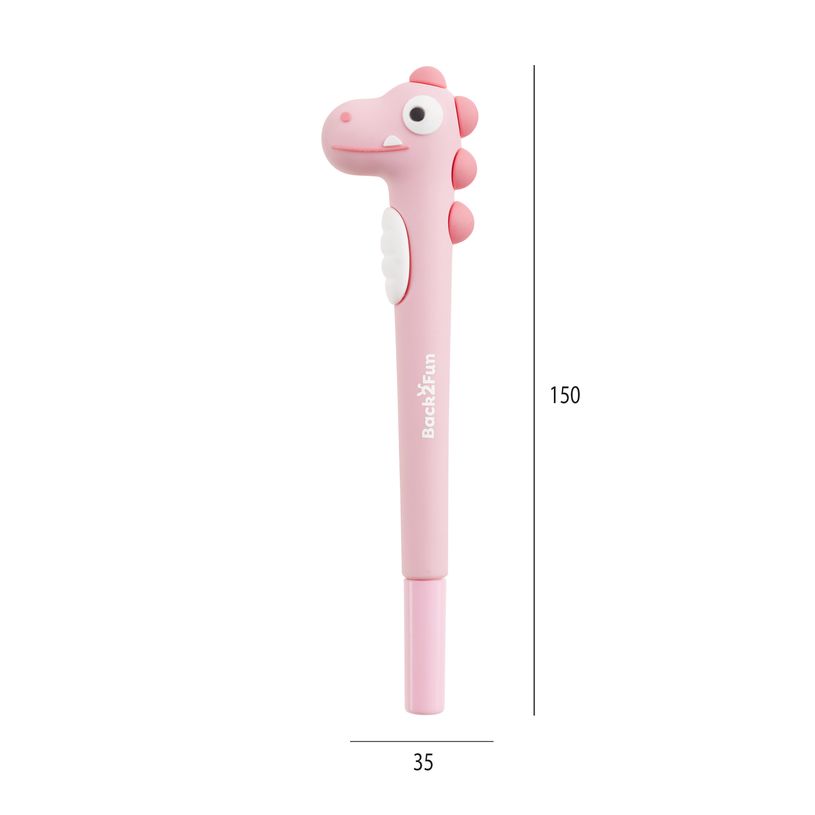 8422593119181-Back2Fun -   Stylo original en forme d’hippocampe rose -  tout doux et super fun --2