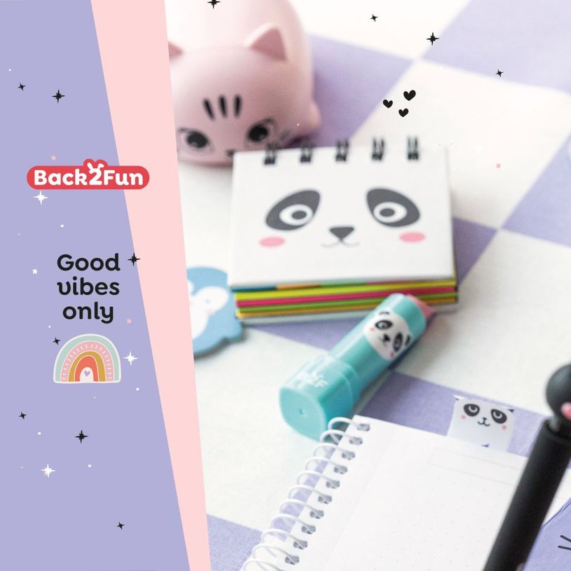 8422593121139- Gomme fantaisie Panda en forme de rouge à lèvres -  accessoire scolaire Back 2 Fun --2