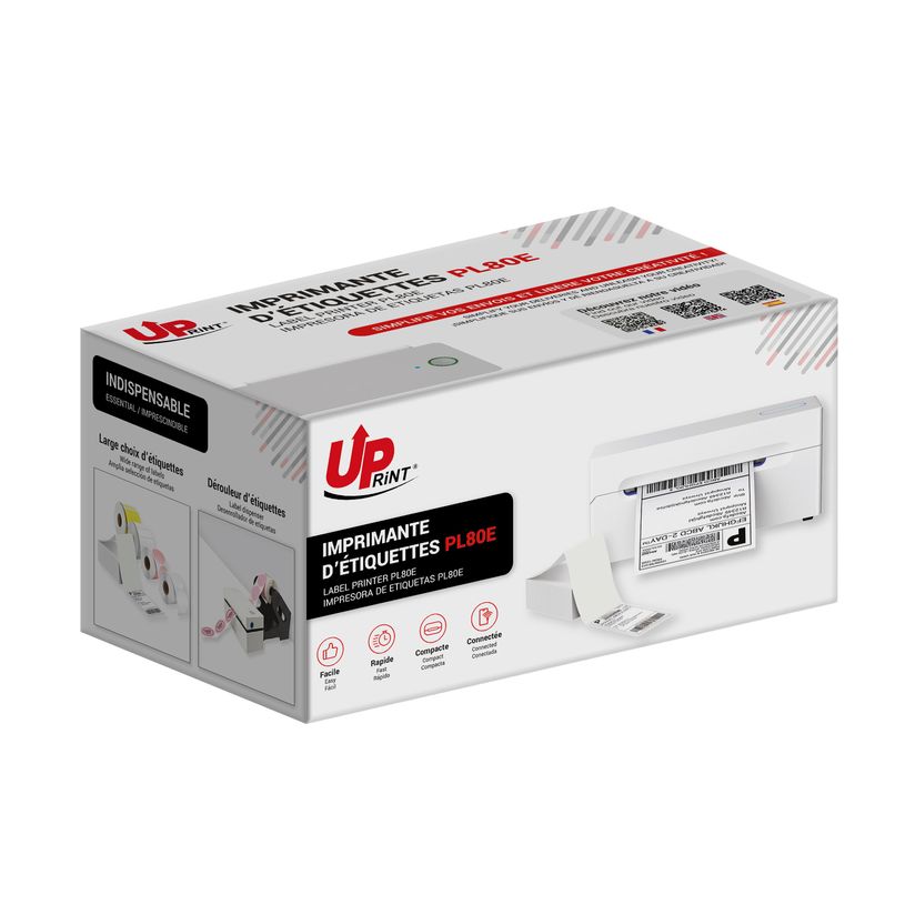 3584770741860-Imprimante d'étiquettes d'expédition UPrint PL80e - 102 x 152 mm - sans fil - thermique - blanche--1