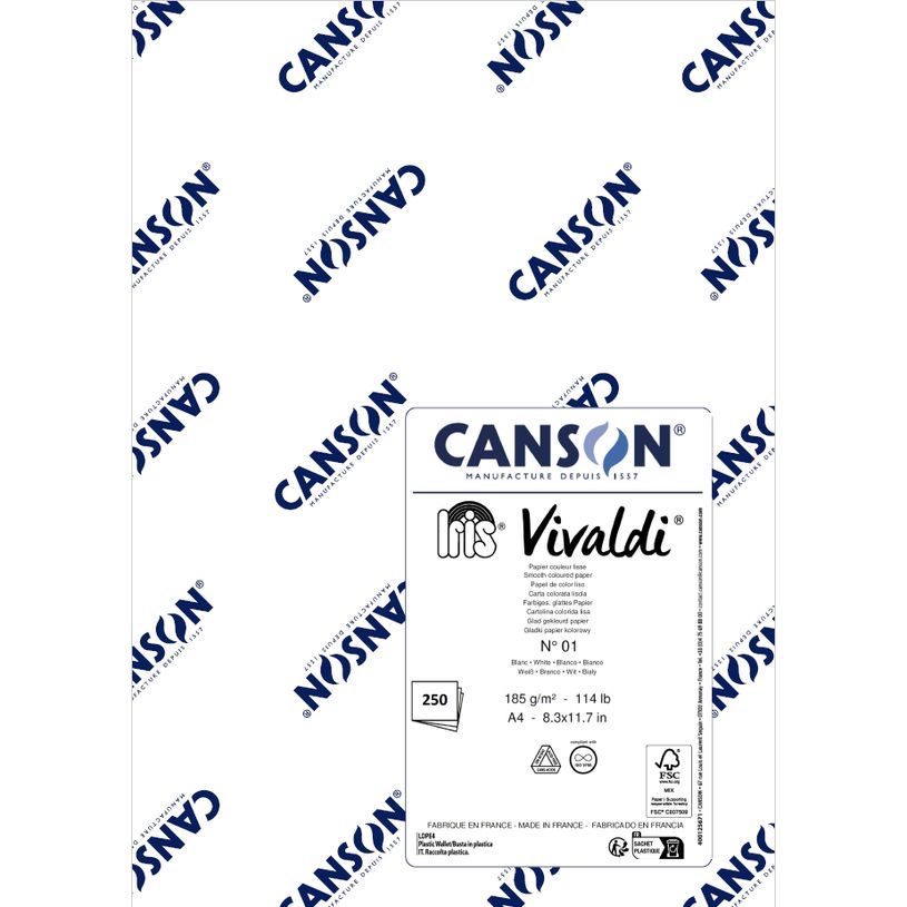 3148950105905-CANSON Iris Vivaldi - Feuilles - A4 - 250 feuilles - variée - 185 g/m² - papier--0