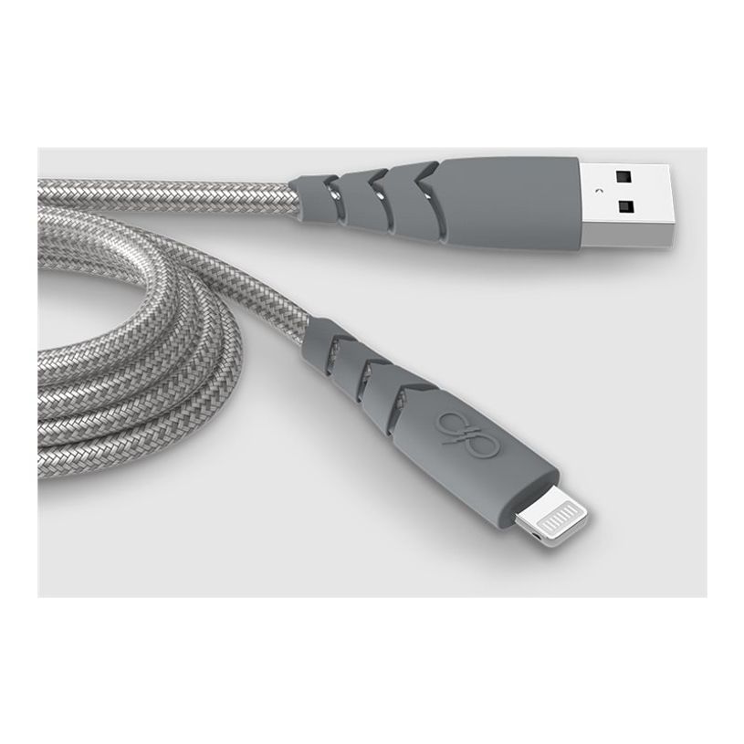 3571211490159-Force Power - Câble Lightning 2.4A - USB - 2 m - gris-P_405245564_1-0