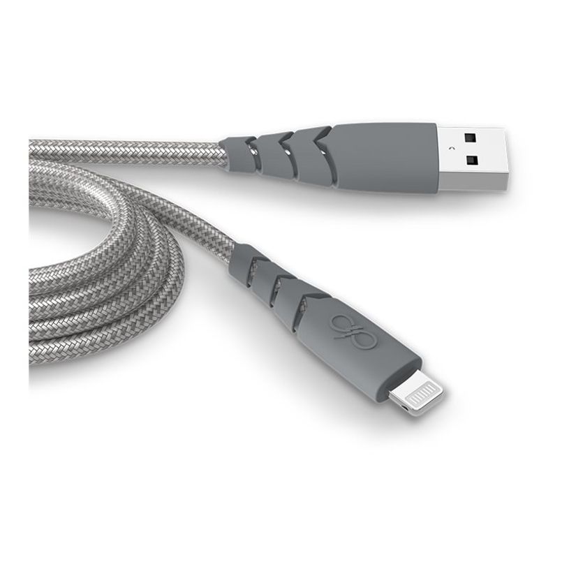 3571211490159-Force Power - Câble Lightning 2.4A - USB - 2 m - gris-P_405245564_5-3