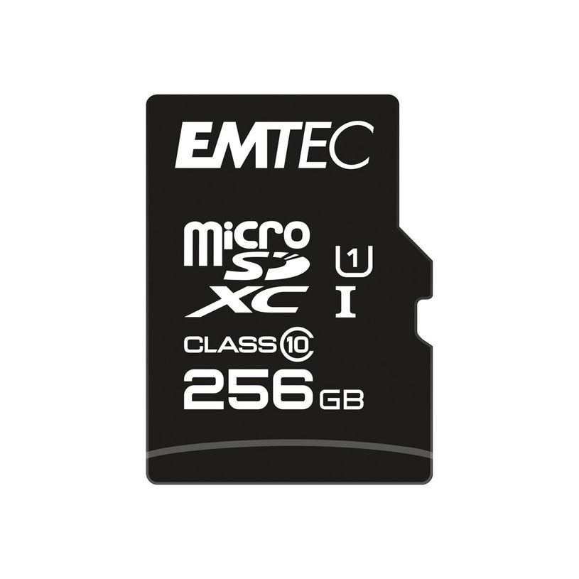 3126170177483-EMTEC Elite Gold - Carte mémoire flash (adaptateur SD inclus(e)) - 256 Go - UHS-I U1 / Cl-P_405245566_2-1