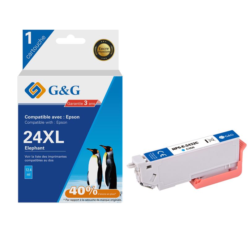 6937173411491-Cartouche compatible Epson 24XL Eléphant - cyan - G&G-P_405245577_1-0