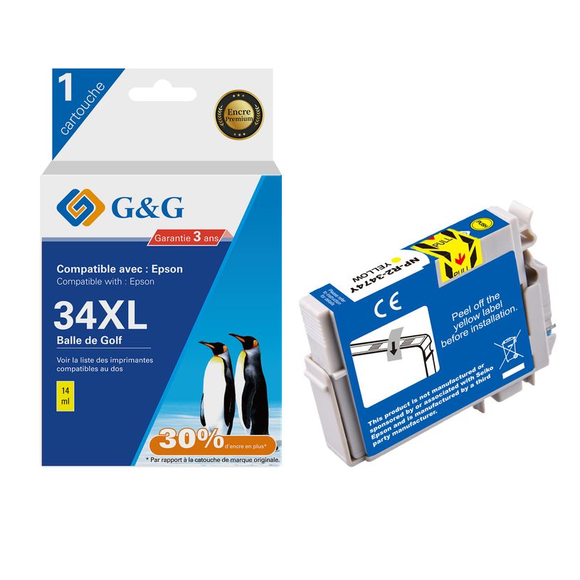 6937173411545-Cartouche compatible Epson 34XL Balle de golf - jaune - G&G-P_405245582_1-0