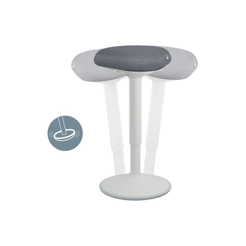 4002432138425-Leitz Ergo - Tabouret ergonomique - 57-82 cm - Gris clair-P_405245714_6-1