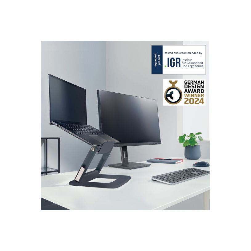 4002432138340-Leitz Ergo - Support pour ordinateur portable - adjustable, multi-angle, aluminum - 13" - -P_405245718_2-9