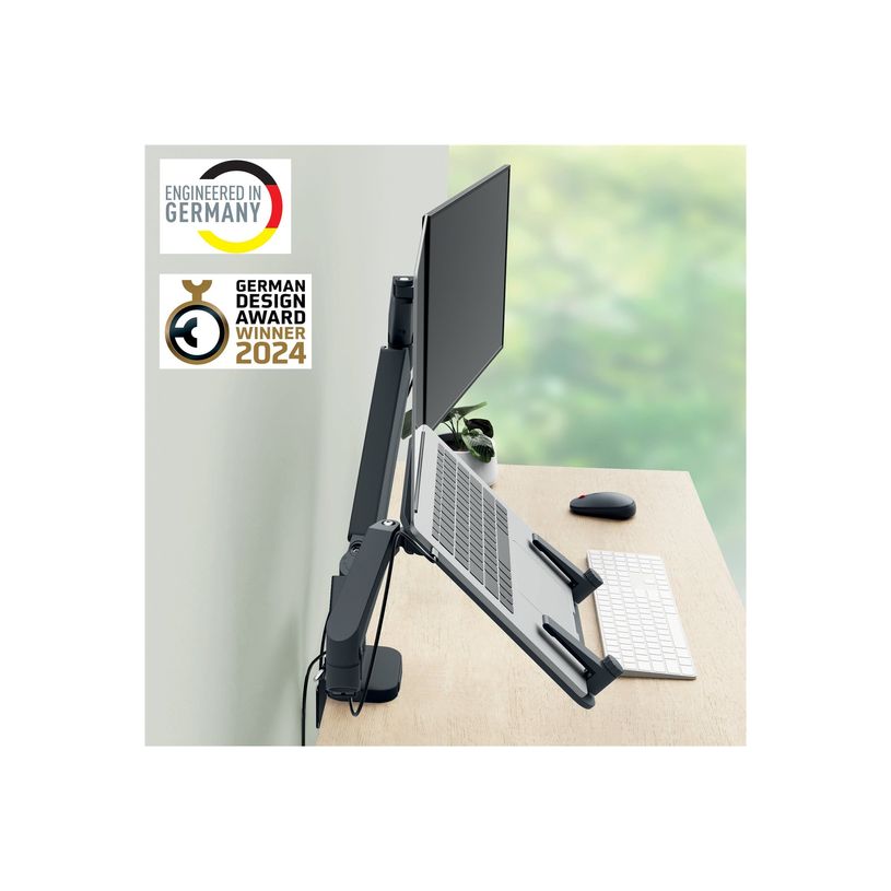 4002432134700-Leitz Ergo – Bras double écran & PC 17"-32"– Ergonomique et gain d’espace – Gris -P_405245722_1-7