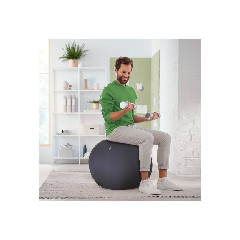4002432134755-Leitz Ergo - Ballon d'assise ergonomique - Diamètre 55cm - Gris foncé-P_405245724_3-2