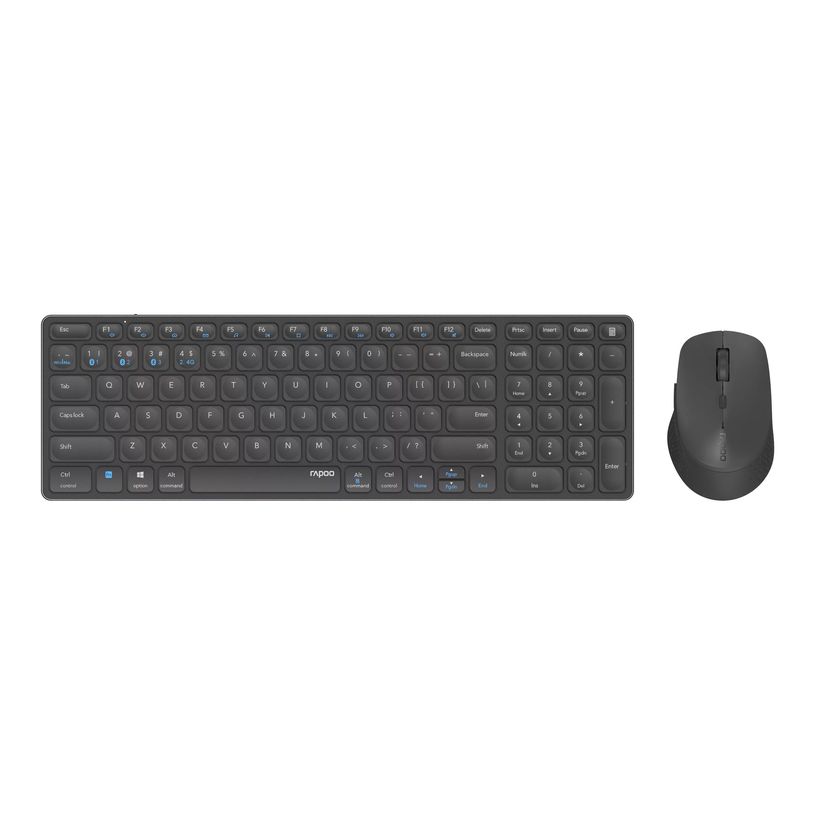 6940056142962-Rapoo 9700M - Ensemble clavier et souris sans fil - Bluetooth - QWERTY - noir-P_405245856_1-0