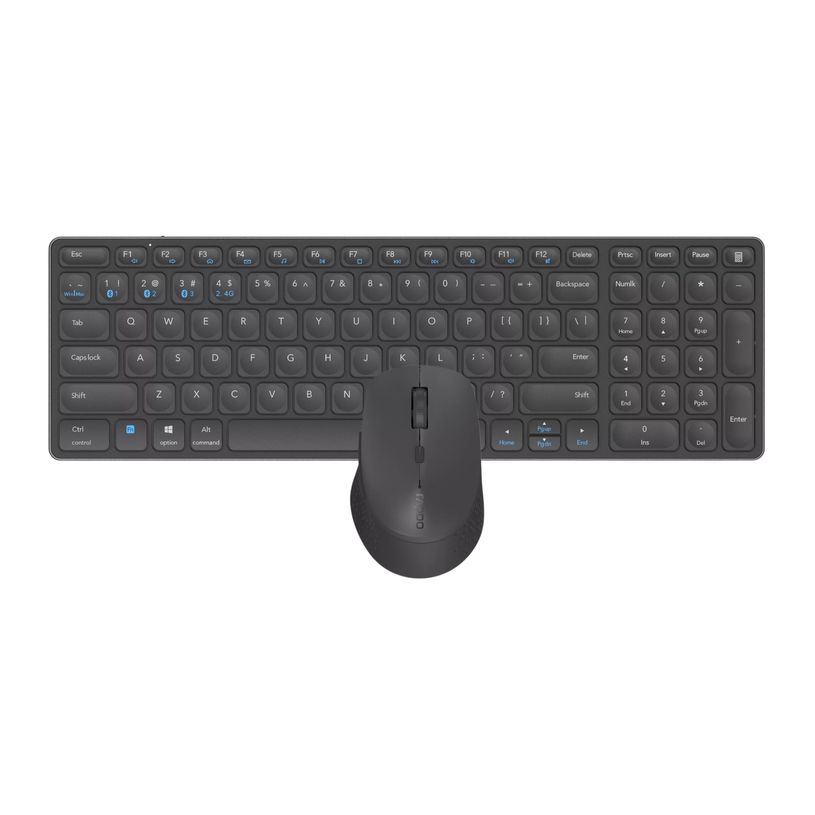 6940056142962-Rapoo 9700M - Ensemble clavier et souris sans fil - Bluetooth - QWERTY - noir-P_405245856_2-3