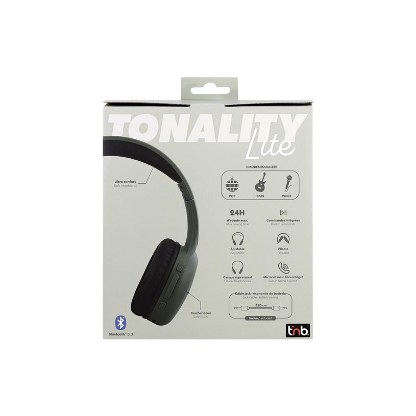 3303170117606-T'nB TONALITY - Auriculares con diadema con micro - en oreja - Bluetooth - inalámbrico, cableado - conector de-P_405245900_11-10
