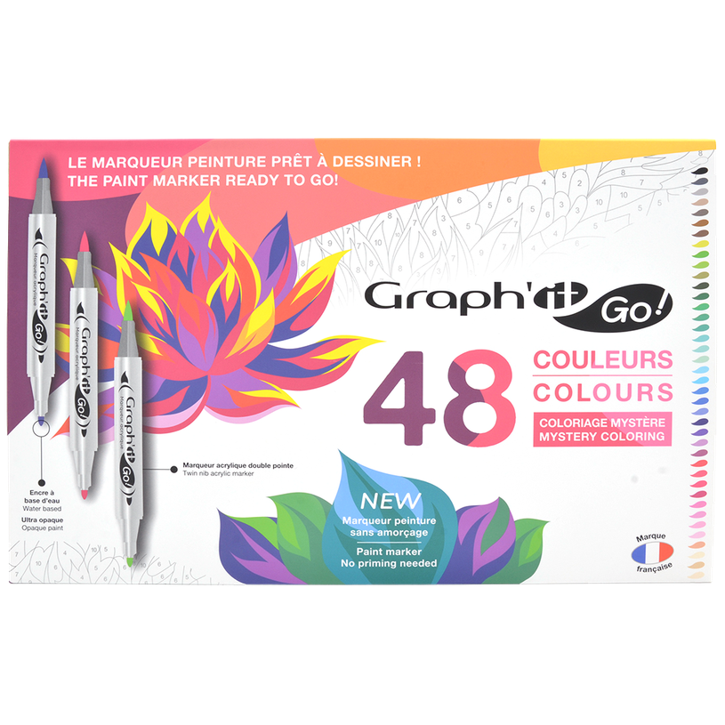 3700010099403-Set de 48 marqueurs acrylique Graph'it Go --0