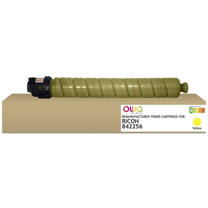 3112539934460-Cartouche laser remanufacturée Ricoh 842256 - jaune - Owa--0