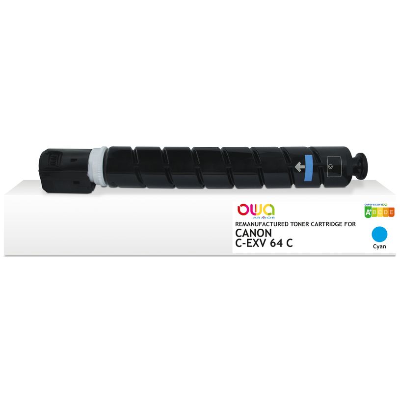 3112532827837-Cartouche laser remanufacturée Canon C-EXV64 - cyan - Owa--0