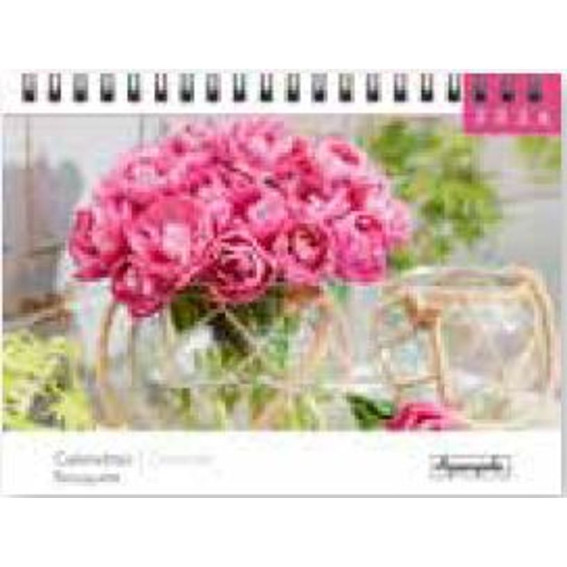 3494150174891-Calendrier chevalet 16x18cm 12 mois Aquarupella Bouquet--0