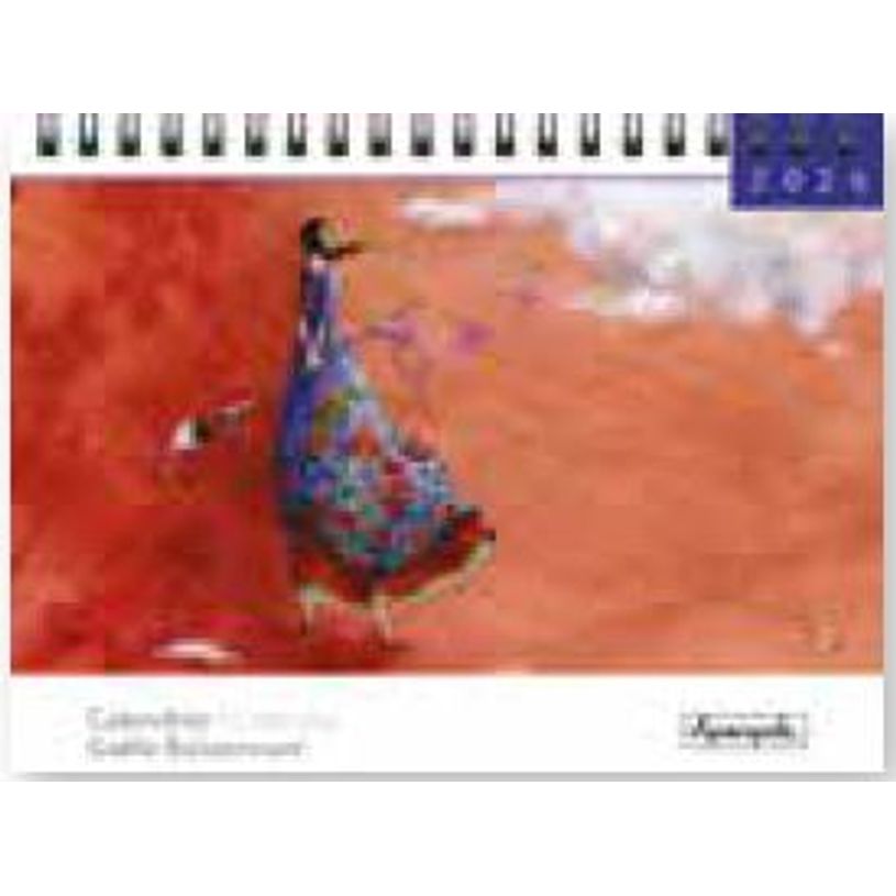 3494150174914-Calendrier chevalet 16x18cm 12 mois Aquarupella G.Boissonnard Femme vie liberté--0