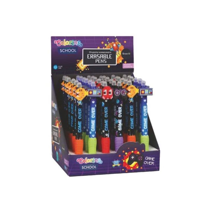 5903686380419-Colorino School - Stylo à bille effaçable game over - encre gel - bleu - avec gomme-P_405246324_1-0