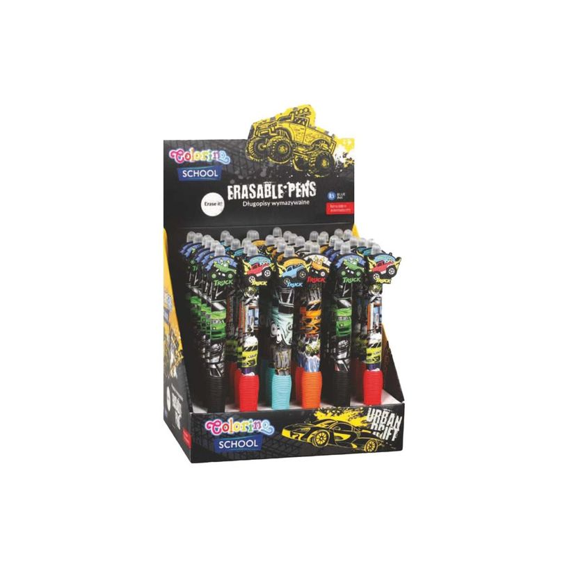 5903686380426-Colorino School - Stylo à bille effaçable monster truck - encre gel - bleu - avec gomme-P_405246328_2-1
