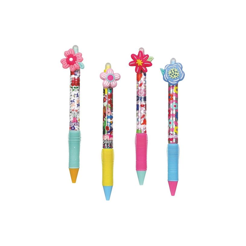 5903686380464-Colorino School - Stylo à bille effaçable fleurs - encre gel - bleu - avec gomme-P_405246329_2-2