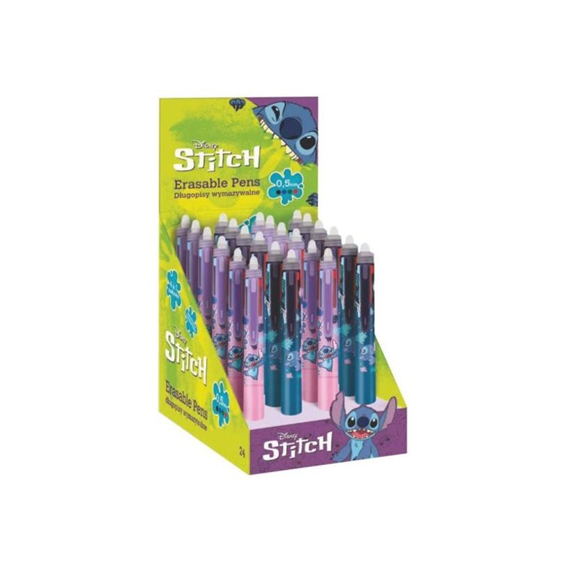 5903686393730-CoolPack Disney - Stylo bille 4 couleurs effaçable Stitch - avec gomme-P_405246340_2-1
