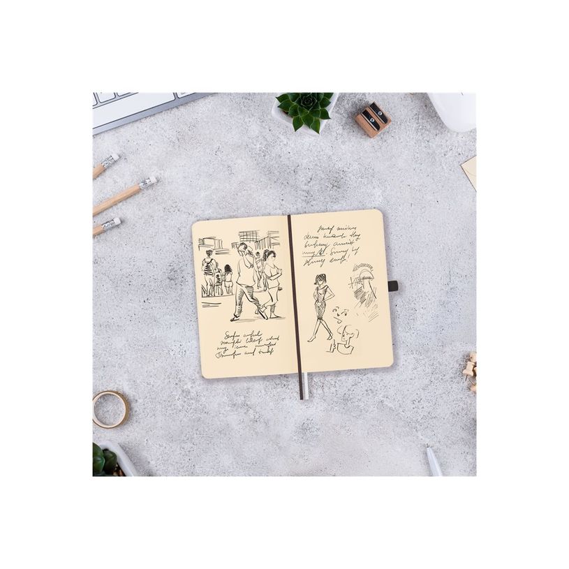 8422952396611-Finocam Nexo - Cahier de notes - petit - 90 x 150 mm - 72 feuilles / 144 pages - papier blanc cassé - uni - couvert-P_405246376_5-6