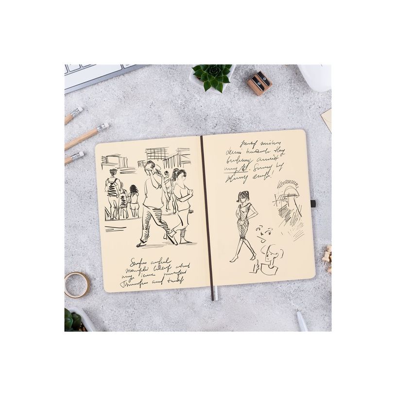 8422952393481-Finocam Nexo - Cahier de notes - A5 (148 x 210 mm) - 72 feuilles / 144 pages - papier blanc cassé - uni - couver-P_405246414_6-7