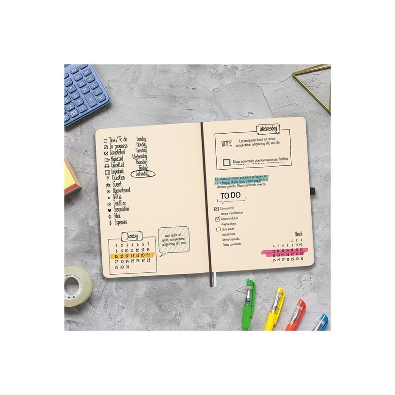 8422952393269-Finocam Nexo - Cahier de notes - A5 (148 x 210 mm) - 72 feuilles / 144 pages - papier blanc cassé - pointillé - couvert-P_405246422_7-6