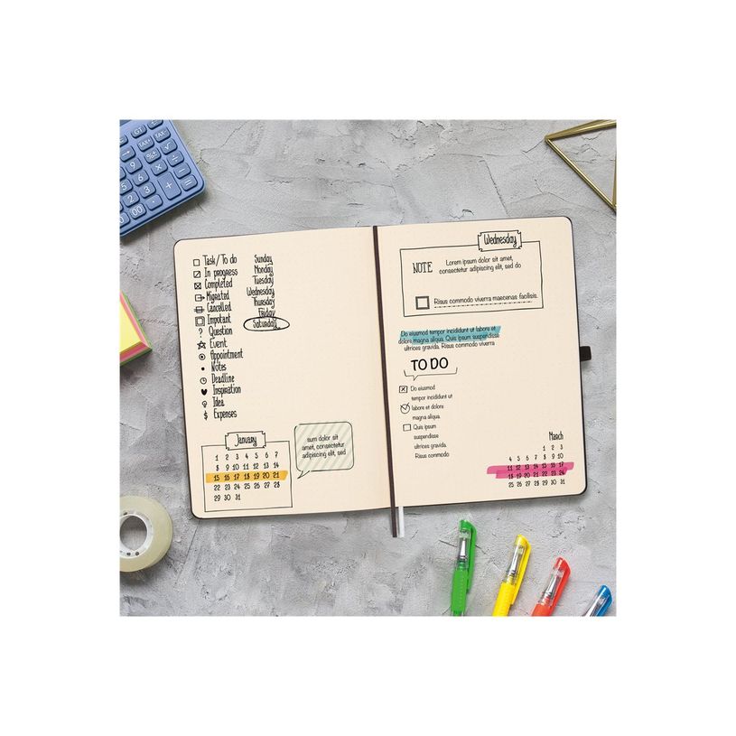 8422952393894-Finocam Nexo - Cahier de notes - A5 (148 x 210 mm) - 72 feuilles / 144 pages - papier blanc cassé - pointillé - couverture -P_405246445_5-5