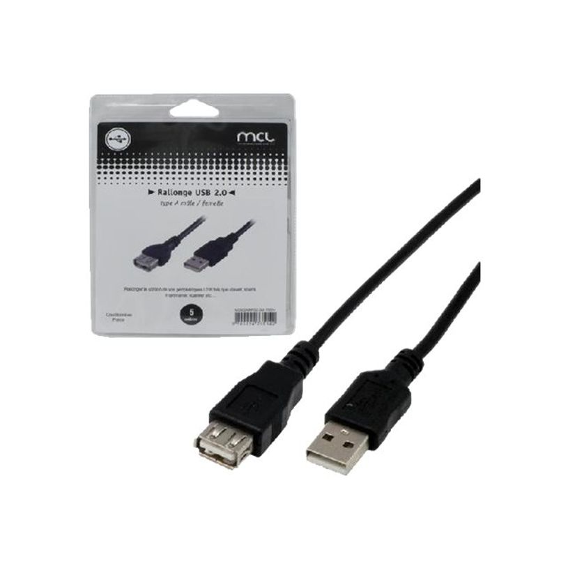 3700224735142-MCL Samar - Rallonge de câble USB - USB (F) pour USB (M) - USB 2.0 - 5 m-P_405246521_1-0