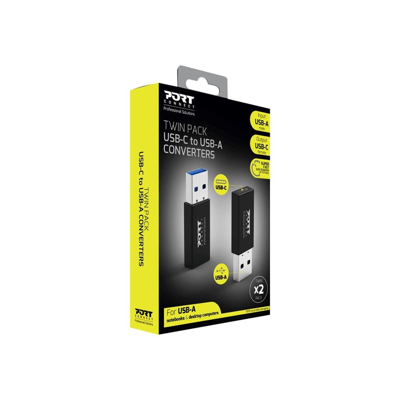 3567049001544-PORT Designs - Adaptateur USB - USB type A (M) pour 24 pin USB-C (F) - USB 3.1 Gen 1 (pack-P_405246529_3-6