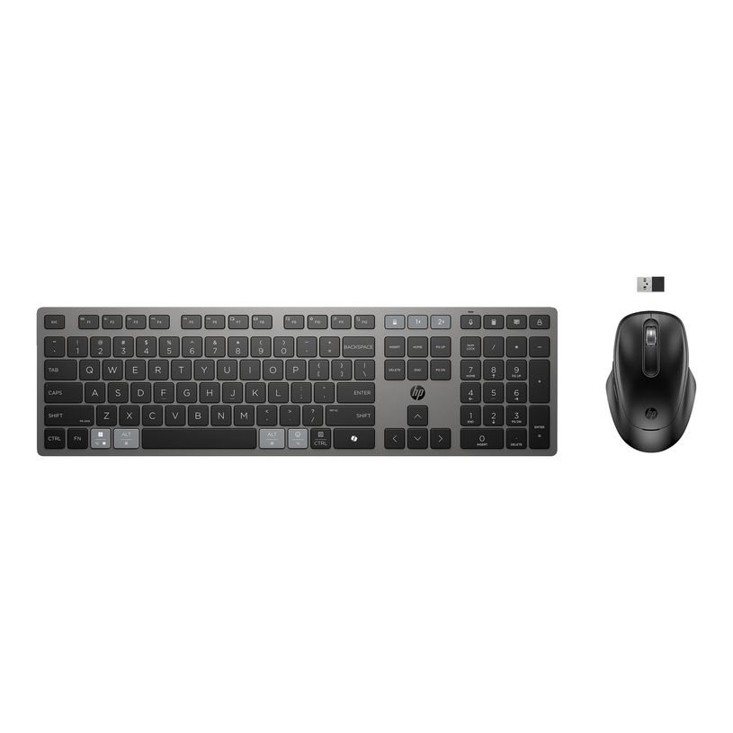 0198122955312-HP 725 - Ensemble clavier et souris - multi-appareils, rechargeable, alimenté par SuperCapacitor - full size - sans fil - 2.4 GHz, Bluetooth - Français - no-P_405246679_3-1