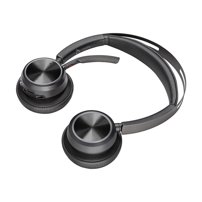 0197029504524-Poly Voyager Focus 2 - Micro-casque - sur-oreille - Bluetooth - sans fil, filaire - USB-C via un adaptateur Bluetooth - noir --P_405246693_12-0