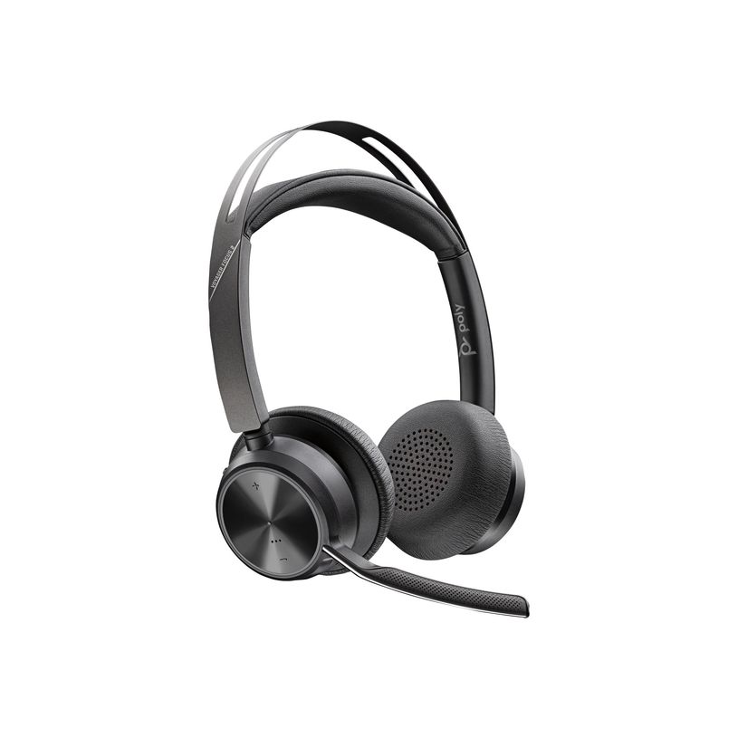 0197029504524-Poly Voyager Focus 2 - Micro-casque - sur-oreille - Bluetooth - sans fil, filaire - USB-C via un adaptateur Bluetooth - noir -P_405246693_42-28