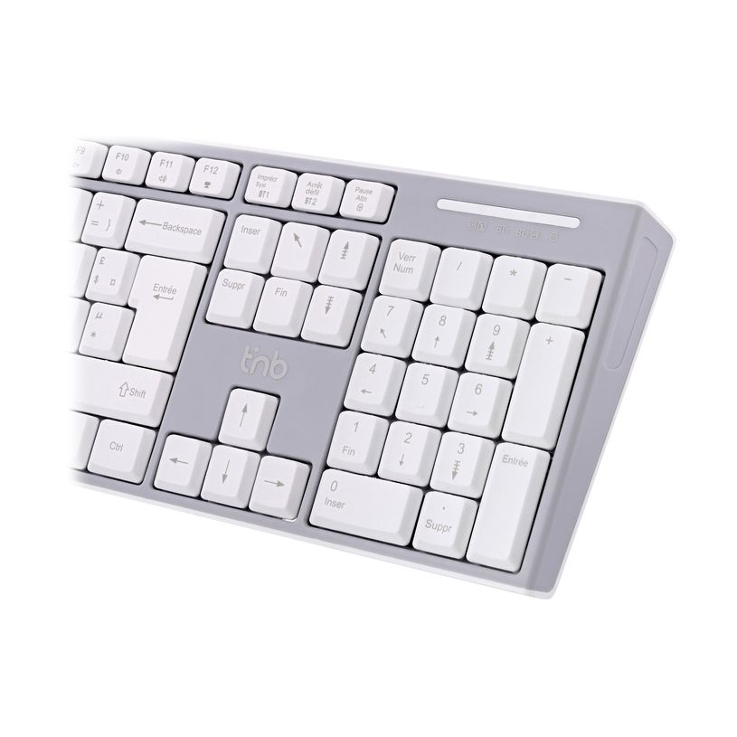 3303170118276-T'nB Classy - Clavier sans fil rechargeable - 2.4 GHz, Bluetooth - gris et blanc-P_405246720_8-2