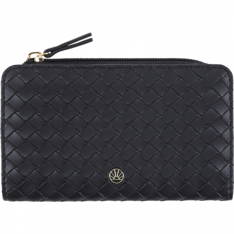 3664447203911-Oberthur Lisbonne - Portefeuille Noir – Élégant en Mix-Matière Tressé/Lisse, 10 Emplacements Carte-P_405246752_1-0