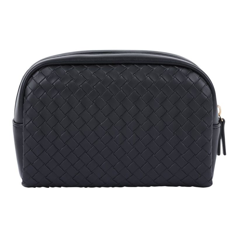 3664447203942-Oberthur Lisbonne Pochette Multi-Usages Noir – Élégante en Mix-Matière Tressé/Lisse, Compartiment Princ-P_405246754_3-3