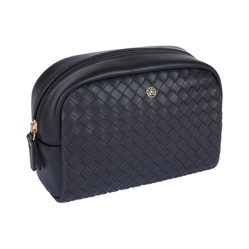 3664447203942-Oberthur Lisbonne Pochette Multi-Usages Noir – Élégante en Mix-Matière Tressé/Lisse, Compartiment Princ-P_405246754_4-2