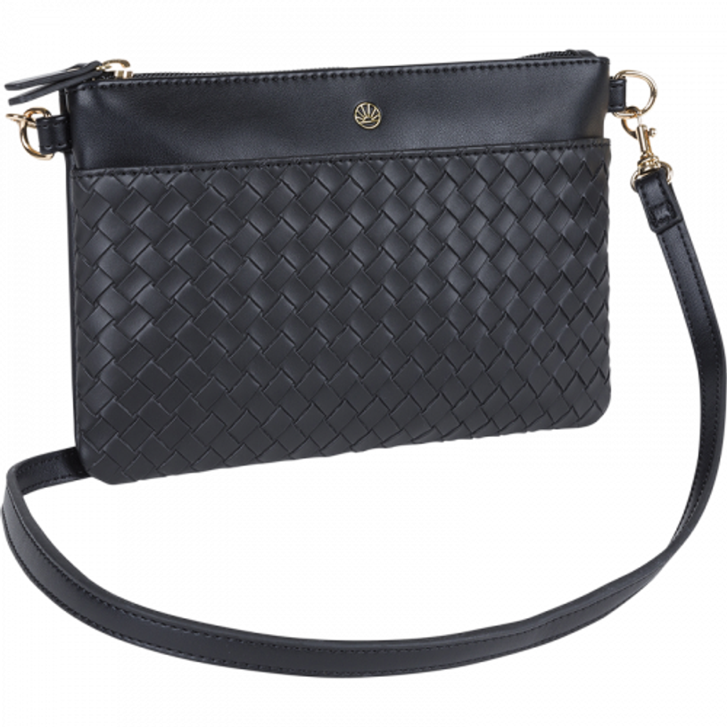 3664447203935-Oberthur Lisbonne - Sac Bandoulière Noir – Élégant en Mix-Matière Tressé/Lisse, Poche Avant Ai-P_405246755_1-0