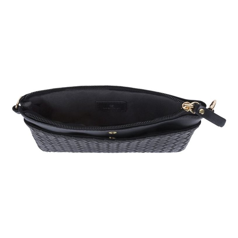 3664447203935-Oberthur Lisbonne - Sac Bandoulière Noir – Élégant en Mix-Matière Tressé/Lisse, Poche Avant Ai-P_405246755_5-7