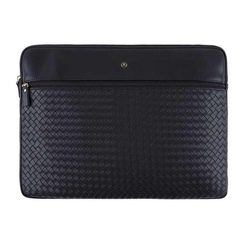 3664447203843-Oberthur Lisbonne - Housse Ordinateur 15,6'' Noir – Élégante et Protectrice, Mix-Matière Tressé/Liss-P_405246759_3-2