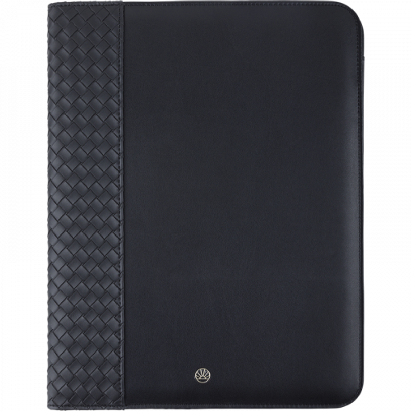 3664447203768-Oberthur Lisbonne - Conférencier A4 Noir – Élégant en Mix-Matière Tressé/Lisse, avec Stylo Tactile, -P_405246760_1-0