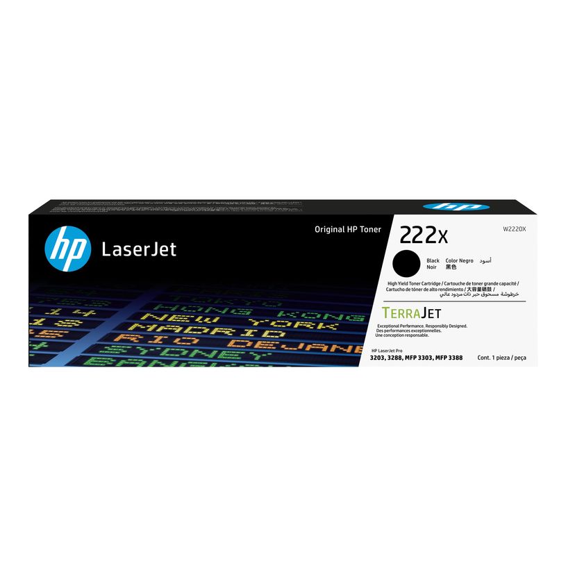 195161016356-HP 222X - À rendement élevé - noir - original - LaserJet - cartouche de toner (W2220X) - pour Color LaserJet Pro 4202dn, 4202dw, MFP 330-P_405246940_18-0
