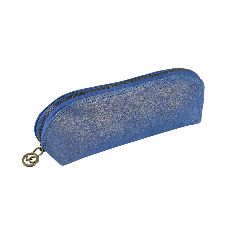 3371010489879-Quo Vadis - Trousse - Triangle - Julo - 21x6,5x6,5 cm - Cuir de vachette suédé - 1 compartiment(s)--0